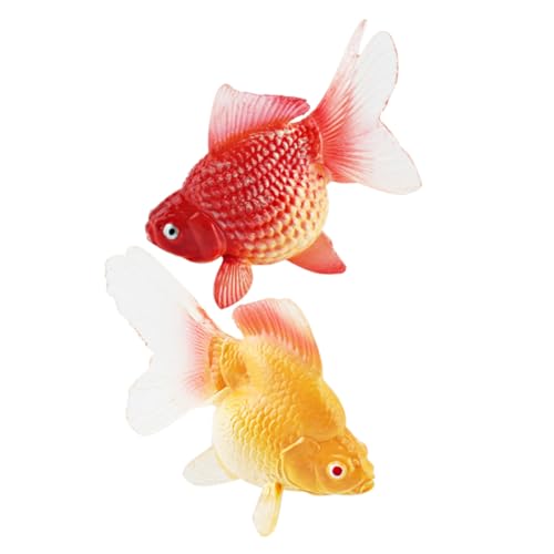 INOOMP 2 Stück Realistische Goldfischfigur aus Kunststoff Simuliertes Goldfischmodell für Aquarien Dekoration Lebendige Fischmodelle für Kinder und Fischliebhaber INOOMP 2 Stück Realistische Goldfischfigur aus Kunststoff Simuliertes Goldfischmodell für Aquarien Dekoration Lebendige Fischmodelle für Kinder und Fischliebhaber von INOOMP