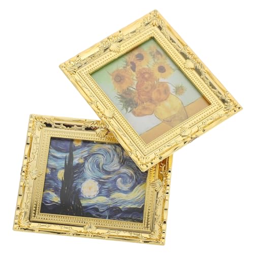 INOOMP 2 Stück Lebensechtes Minigemälde Mini -hausdekoration Kleines Ölgemälde-Handwerk Winziges Gemäldeornament Mini-malmodell Kleiner Gemäldeschmuck Mini-hausverzierung Harz INOOMP 2 Stück Lebensechtes Minigemälde Mini -hausdekoration Kleines Ölgemälde-Handwerk Winziges Gemäldeornament Mini-malmodell Kleiner Gemäldeschmuck Mini-hausverzierung Harz von INOOMP