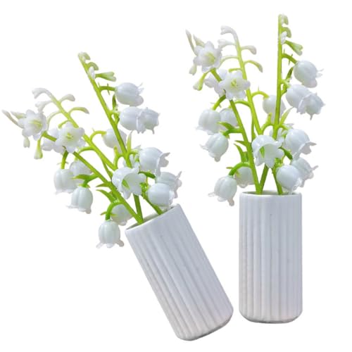 INOOMP 2stücke Miniature Bonsai Vase Deko Für Puppenhäuser Resin Pflanzen Für Miniatur Dekoration Als Accessoire Für Kleine Räume von INOOMP