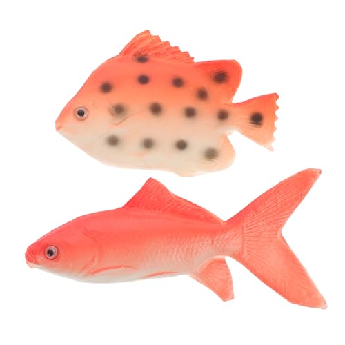 INOOMP 2 Stück Meeresfischmodell Realistisches Fischmodell Gefälschte Fischspielzeuge Künstliche Fischmodelle Simulierte Tiere Fisch Gefälschte Fischdekoration Fisch-Modell Pu von INOOMP