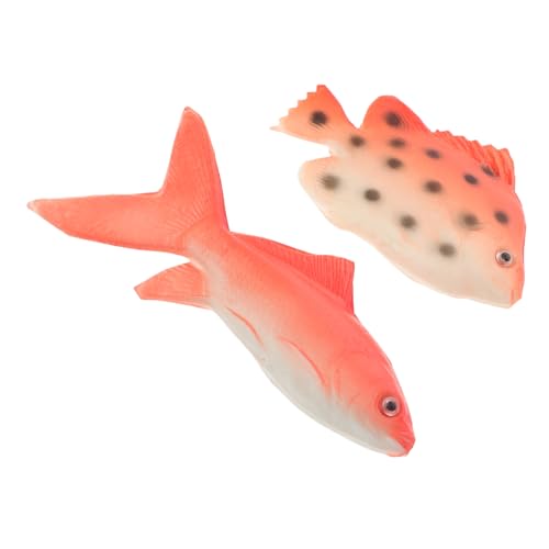 INOOMP 2 Stück Meeresfischmodell Simuliertes Tierspielzeug Tropische Fischfigur Mini-meerestiere Realistischer Fisch Realistisches Fischmodell Simulierter Fisch Gefälschter Fisch Pu von INOOMP