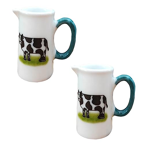INOOMP 2 Stück Milchbecher Miniatur Puppenhaus Miniaturküche Mini Spielzeugbecher Miniatur Becher Modell Mini Becher Puppenhaus Küchenzubehör Mini Mini Hauszubehör von INOOMP