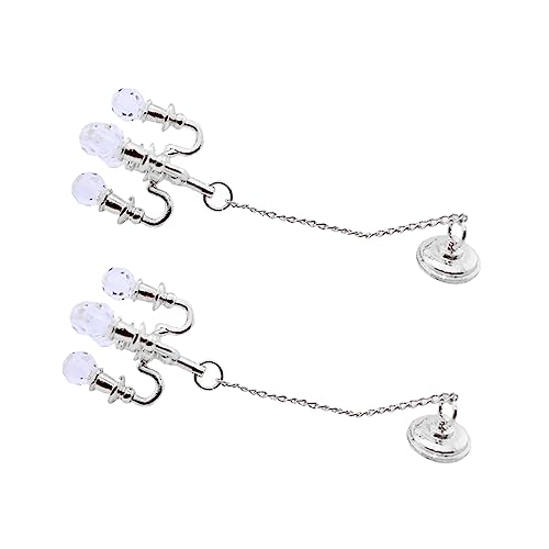 INOOMP 2 Stück Mini Kristall Kronleuchter Heimdekoration Kindermöbel Puppe Kinderspielzeug Zum Aufhängen Mädchen Kronleuchter Wohn Ornament Für Den Innenbereich Für Miniatur INOOMP 2 Stück Mini Kristall Kronleuchter Heimdekoration Kindermöbel Puppe Kinderspielzeug Zum Aufhängen Mädchen Kronleuchter Wohn Ornament Für Den Innenbereich Für Miniatur von INOOMP