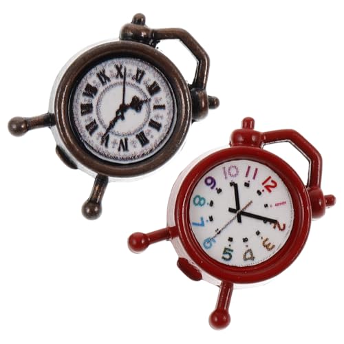 INOOMP 2 Stück Mini Puppenhausmöbel Heimdekoration Wecker Mini Zubehör Für Puppen Mini Figur Uhr Zubehör Figur Winziges Zeug Puppenhauszubehör Mini Dinge Mini Bastellegierung INOOMP 2 Stück Mini Puppenhausmöbel Heimdekoration Wecker Mini Zubehör Für Puppen Mini Figur Uhr Zubehör Figur Winziges Zeug Puppenhauszubehör Mini Dinge Mini Bastellegierung von INOOMP