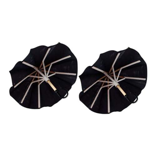 INOOMP 2 Stück Mini-Regenschirmmodell Miniaturschirm Mini-Regenschirm- kleine Regenschirme Holz Schwarz von INOOMP