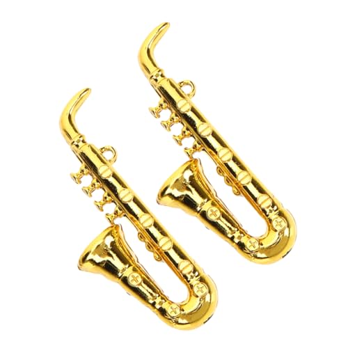 INOOMP 2 Stück Mini-Saxophon Instrumente Miniatur realistisch Retro Mini-Musikinstrument-Dekoration Simulations-Saxophonmodell Mini-Hausversorgung Kleines Saxophonmodell Plastik Golden INOOMP 2 Stück Mini-Saxophon Instrumente Miniatur realistisch Retro Mini-Musikinstrument-Dekoration Simulations-Saxophonmodell Mini-Hausversorgung Kleines Saxophonmodell Plastik Golden von INOOMP