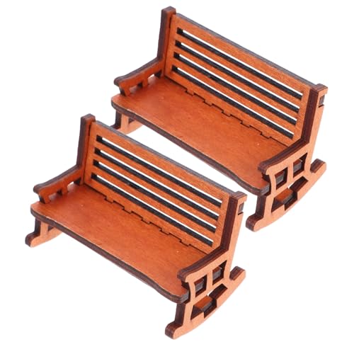 INOOMP 2 Stück Mini Stuhl Dekoration Schaukelstuhl Stühle Möbel Miniatur Stuhl Puppenhaus Sessel Puppenhaus Dekorationen Puppenhaus Stuhl DIY Puppenhaus Schaukelstuhl Zubehör von INOOMP