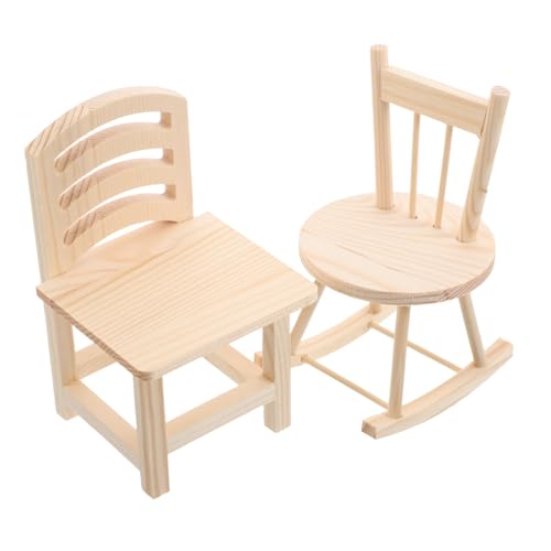 INOOMP 2 Stück Mini-Stuhl Puppenhausdekoration Miniatur-Puppenhausstuhl Zubehör für Puppenhäuser aus Holz Kleiner Holzstuhl für Puppe Kleiner Stuhl Kiefernholz Beige INOOMP 2 Stück Mini-Stuhl Puppenhausdekoration Miniatur-Puppenhausstuhl Zubehör für Puppenhäuser aus Holz Kleiner Holzstuhl für Puppe Kleiner Stuhl Kiefernholz Beige von INOOMP