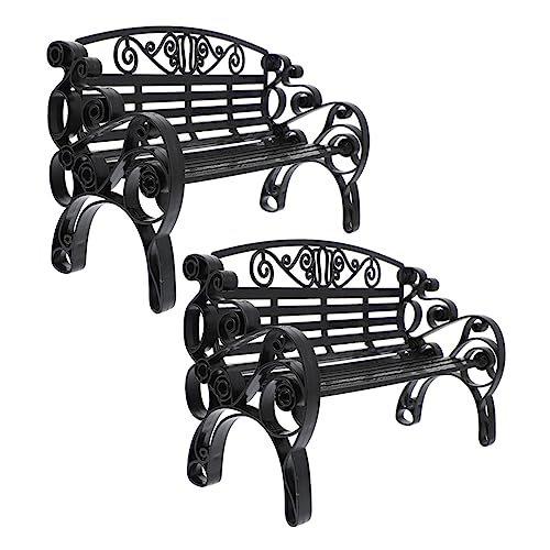 INOOMP 2stücke Miniature Bench Models Realistische Parkbank Dekoration Für Puppenhäuser Fotorequisiten Und Miniaturgärten Lifelike Design Für Kreative Szenen von INOOMP