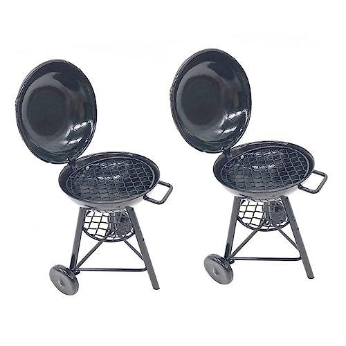 INOOMP 2 Stück Mini -ofenmodell Mini-Grill-Modell Puppenhausofen Mini-Grills Mini-puppenhausgrill Schwarz Eisen INOOMP 2 Stück Mini -ofenmodell Mini-Grill-Modell Puppenhausofen Mini-Grills Mini-puppenhausgrill Schwarz Eisen von INOOMP