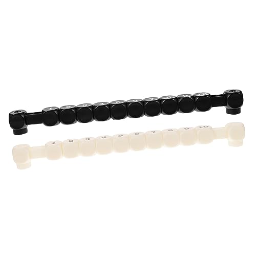 INOOMP 2 Stück Multifunktionale Tischfußball Punktezähler Scorekeeper Bars für Tischfußballspiele Schwarz und Weiß für Nutzung Fußballtischen von INOOMP