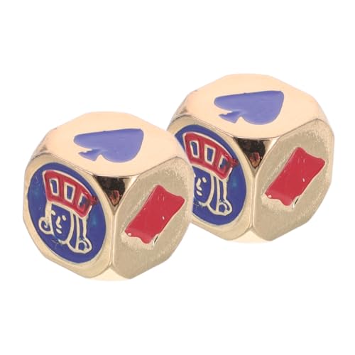INOOMP 2 Stück Poker Würfel Lebensmittelentscheidungswürfel Spielwürfel Kunstwürfel Astrologie-Tarot-Würfel gewichtete Würfel ausgefallene Würfel knifflige Würfel Eisen INOOMP 2 Stück Poker Würfel Lebensmittelentscheidungswürfel Spielwürfel Kunstwürfel Astrologie-Tarot-Würfel gewichtete Würfel ausgefallene Würfel knifflige Würfel Eisen von INOOMP