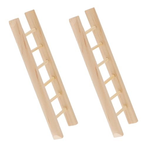INOOMP 2 Stück Puppenhaus-Minileitern Micro mikrowe Modellbauwerkzeug Holzleiter-Dekoration modelbauwerkzeuge klein Puppenleiter winzig Miniatur-Holzleiter Mini-Holzleitern von INOOMP