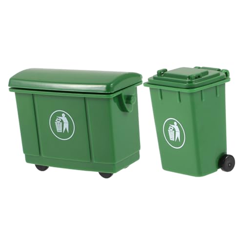 INOOMP 2 Stück Puppenhaus-Modell klein Mülltonne Mini-Schreibtisch-Mülleimer Mini -Mülldose Herstellung Miniaturen Mini -Müll kann winziges Mülleimer-Modell Mülleimer Figur Plastik Grün INOOMP 2 Stück Puppenhaus-Modell klein Mülltonne Mini-Schreibtisch-Mülleimer Mini -Mülldose Herstellung Miniaturen Mini -Müll kann winziges Mülleimer-Modell Mülleimer Figur Plastik Grün von INOOMP
