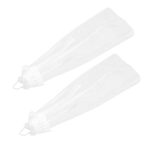 INOOMP 2 Stück Puppenschleier Puppenbrautschleier Puppengaze Schleier Puppenhochzeitsschleier Hochzeitskopfbedeckung Brautkopfschmuck Schleierhochzeit Für Puppen Minischleier von INOOMP