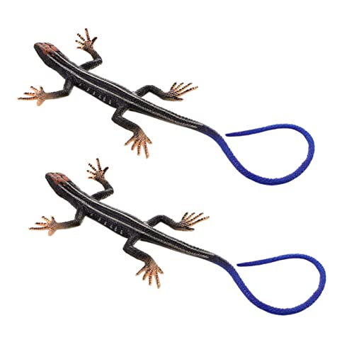 INOOMP 2 Stück Realistische Eidechsen Modelle Lustige Kunststoff Reptilien Spielzeuge für Lernspielzeug Dekoration und Streiche Fuß Lizard Design von INOOMP