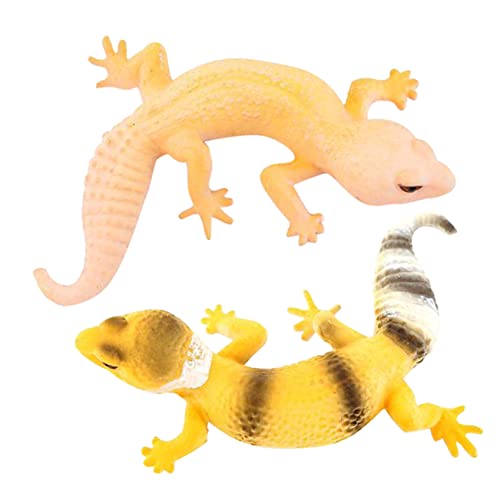 INOOMP 2 Stück Realistische Simulation Eidechsenfiguren aus Lebensechte Tiermodelle für Lernspielzeug Kreative Deko und Kognitive Entwicklung von INOOMP