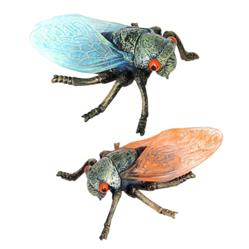 INOOMP 2 Stück Realistische Simulation Insekten Modell Zikaden für Dekoratives Ornament für Schlafzimmer und Garten Hochwertige Lernhilfe von INOOMP