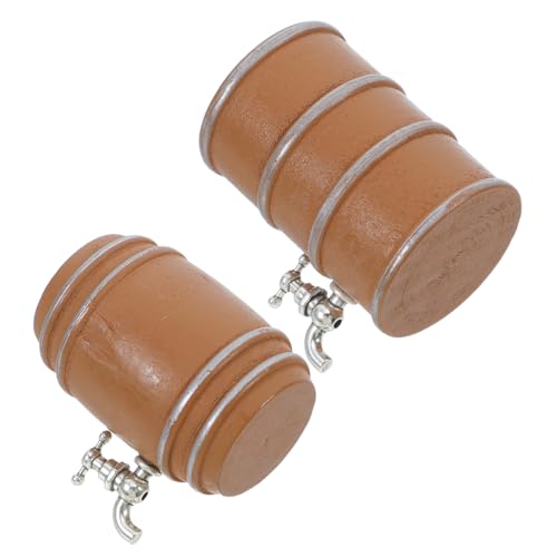 INOOMP 2 Stück Rotweinfassmodell Puppenhaus Zubehör Weinfass Modell bar zubehör DIY-MINIATUREN Miniatur-Küchendekoration für Lebensmittel Mini-Zubehör für Hausgetränke hölzern Light Brown INOOMP 2 Stück Rotweinfassmodell Puppenhaus Zubehör Weinfass Modell bar zubehör DIY-MINIATUREN Miniatur-Küchendekoration für Lebensmittel Mini-Zubehör für Hausgetränke hölzern Light Brown von INOOMP
