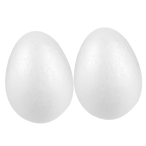 INOOMP 2 Stück Schaum Eier Zum Basteln Große Styropor Eier Weich Glatt Bemalbar Schlichte Styropor Form Eier Dekoration Dekorieren Basteln Form Styropor Kugeln Vorgefertigt von INOOMP