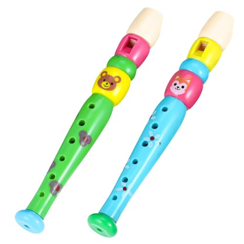 INOOMP 2 Stück Sechs-Loch-Klarinette Mehrfarbig Musical Instrument Ausbildung Lehrreich Musik Plastik von INOOMP