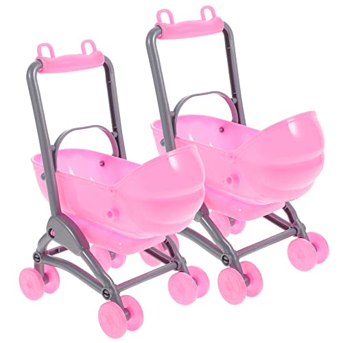 INOOMP 2 Stück Simulierter Kinderwagen Miniatur-Kinderwagen Kinderwagen Babyspielzeug Mini- Puppenwagen Für Babys Spielzeuge Kinderbett Babybett Rosa INOOMP 2 Stück Simulierter Kinderwagen Miniatur-Kinderwagen Kinderwagen Babyspielzeug Mini- Puppenwagen Für Babys Spielzeuge Kinderbett Babybett Rosa von INOOMP