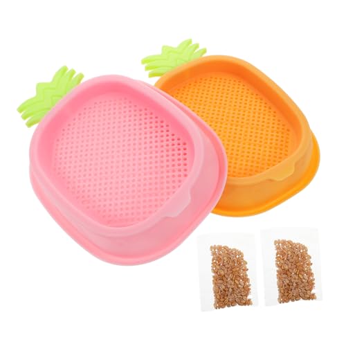 INOOMP 2 Stück Stressabbauendes Pflanzgefäß für Katzengras zum Bauen von Bauernhöfen Katzengras-Pflanzgefäß für den Innenbereich Kätzchengras Plastik von INOOMP
