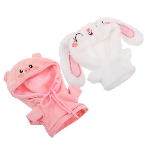 INOOMP 2 Stück Sweatshirt Puppen-Hoodie Plüschtierkleidung Kleidung für Plüschtiere Cartoon-Puppenkleidung Stoff INOOMP 2 Stück Sweatshirt Puppen-Hoodie Plüschtierkleidung Kleidung für Plüschtiere Cartoon-Puppenkleidung Stoff von INOOMP