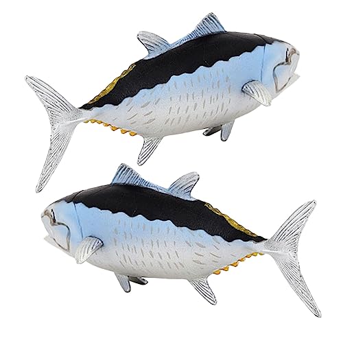 INOOMP 2 Stück Thunfischmodellspielzeug Simulation Fischverzierung Fisch-Desktop- Party-Fischdekoration Miniatur-Fischstatue Fischspielzeug kleines Fischdekor PVC von INOOMP