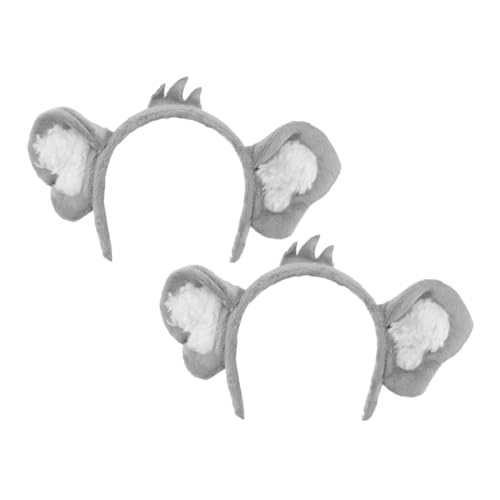 INOOMP 2 Stück Tierohren Haarreif Kostüm Accessoire für Fotos und Partys Lustiger Kopfschmuck für Erwachsene und Jugendliche für Cosplay und Besondere Anlässe von INOOMP