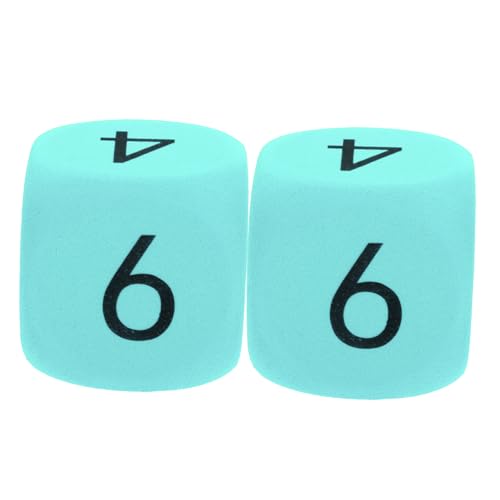 INOOMP 2 Stück große Würfel Schaumstoff-Spielstütze Würfel mit Zahlen Würfelrequisiten Spiel Würfel Zahlenwürfel Würfelübung Spieleprop Spielwürfel-Werkzeug Schaumwürfel Eva Himmelblau von INOOMP