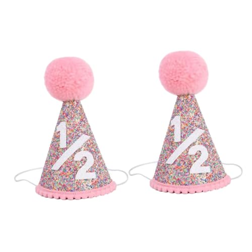 INOOMP 2 Stücke Glitter Geburtstag Krone Hut Stirnband Photo Booth Requisiten Für Kleinkind Halb Geburtstag Feiern von INOOMP