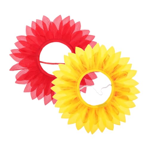 INOOMP 2 Stücke Lustige Sonnenblumen Kopfbedeckung Leistung Kopfbedeckung Einzigartiger Blumenkostümhut Für Partys Im Freien Festivals Cosplay Photo Booth Requisiten von INOOMP