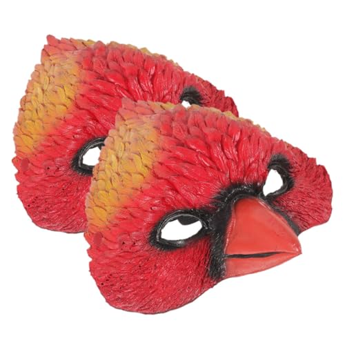 INOOMP 2 Teilige Halloween Maske Vogelkopfmaske Realistische Tier Cosplay Kostüm Gesichtsabdeckung Für Partys Halloween Theater Themenpartys von INOOMP