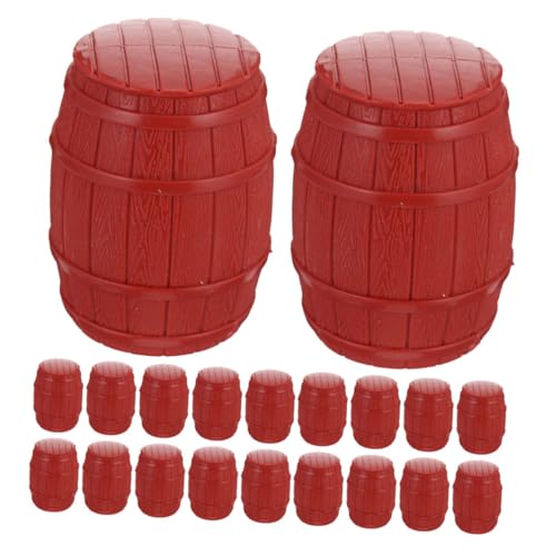 INOOMP 20 Stück Abnehmbare Piratenfässer Modell PVC Piratenszenenzubehör Detaillierte Miniatur Piratenrequisiten Für Mini Szenen Sandtisch Layout von INOOMP