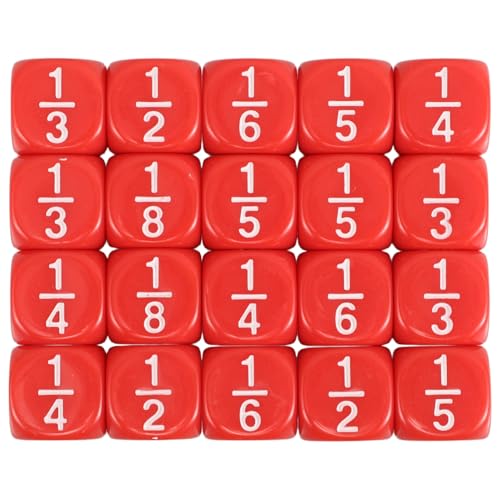 INOOMP 20 Stück Bruchwürfel Würfeln Würfel Für Das Klassenzimmer DIY-würfel Mathe-formblöcke Kartenspielzubehör Würfel-Ornament Brettspiele Würfel Rechenwürfel Rot Acryl INOOMP 20 Stück Bruchwürfel Würfeln Würfel Für Das Klassenzimmer DIY-würfel Mathe-formblöcke Kartenspielzubehör Würfel-Ornament Brettspiele Würfel Rechenwürfel Rot Acryl von INOOMP
