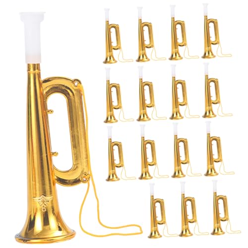 INOOMP 20 Stück Goldenes Horn Instrumentenspielzeug für Trompetenspielzeug für musikalisches für gefälschte Trompetenspielzeuge Plastik INOOMP 20 Stück Goldenes Horn Instrumentenspielzeug für Trompetenspielzeug für musikalisches für gefälschte Trompetenspielzeuge Plastik von INOOMP
