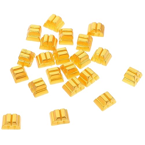 INOOMP 20 Stück Goldsteindekoration Ornamente Dekorationen Miniatur Ziegel Bar Rechteckig Klein Puppenhaus Mini-hausdekoration Mini-Steine Zubehör Für Spielhäuser Harz Golden INOOMP 20 Stück Goldsteindekoration Ornamente Dekorationen Miniatur Ziegel Bar Rechteckig Klein Puppenhaus Mini-hausdekoration Mini-Steine Zubehör Für Spielhäuser Harz Golden von INOOMP