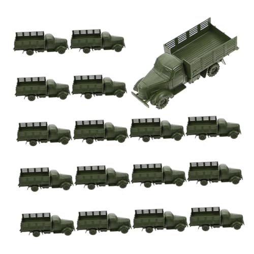 INOOMP 20 Stück LKW-Modell LKW -Spielzeugmodell Simulationscontainerautomodell Autospielzeug aus Kunststoff für Baufahrzeuge Baustellenspielzeug pp Olive Green von INOOMP