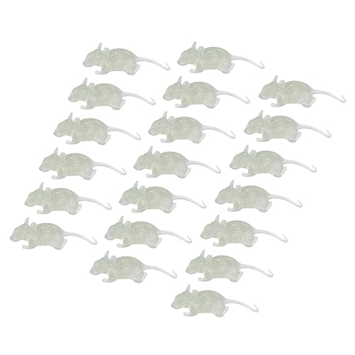 INOOMP 20 Stück Leuchtende Ratte Halloween Party Halloween Scherzartikel dupes Ohrringe realistisch gefälschte Mäuse drinnen gefälschtes Mausmodell knifflige Ratte Plastik Weiß INOOMP 20 Stück Leuchtende Ratte Halloween Party Halloween Scherzartikel dupes Ohrringe realistisch gefälschte Mäuse drinnen gefälschtes Mausmodell knifflige Ratte Plastik Weiß von INOOMP
