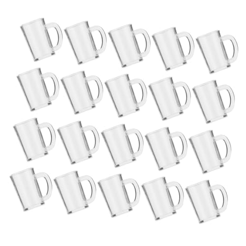 INOOMP 20 Stück Mini-Bierkrug Becher Puppe Tassen spielzeuge Desktop-Mini-Bierkrüge Mini-Foto-Requisiten entzückende Mini-Bierkrüge Mini- -Bierkrug-Requisite Wohnkultur Harz von INOOMP