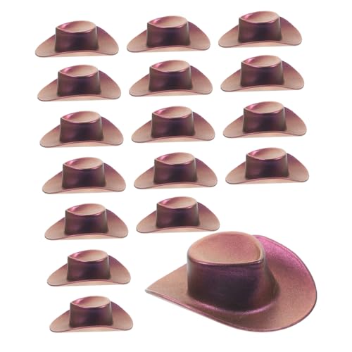 INOOMP 20 Stück Mini Cowboy Hüte für Puppenhausdekoration Niedliche Farbenfrohe Mini Hüte für DIY Projekte für Halloween Geburtstagsfeiern und Mehr Leicht und Tragbar von INOOMP