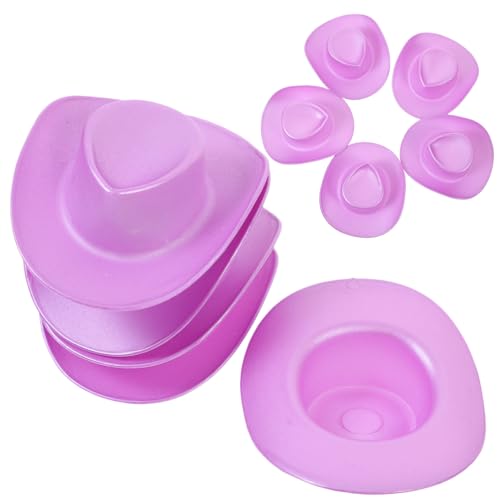INOOMP 20 Stück Mini-Cowboyhut Cowgirlhut aus Mini-Hut Cowgirl-Hüte für Damen rosafarbener Cowgirlhut Kuh Party Mini-Miniatur-Hut Puppenhüte selber Machen Mini-Hüte Violett INOOMP 20 Stück Mini-Cowboyhut Cowgirlhut aus Mini-Hut Cowgirl-Hüte für Damen rosafarbener Cowgirlhut Kuh Party Mini-Miniatur-Hut Puppenhüte selber Machen Mini-Hüte Violett von INOOMP