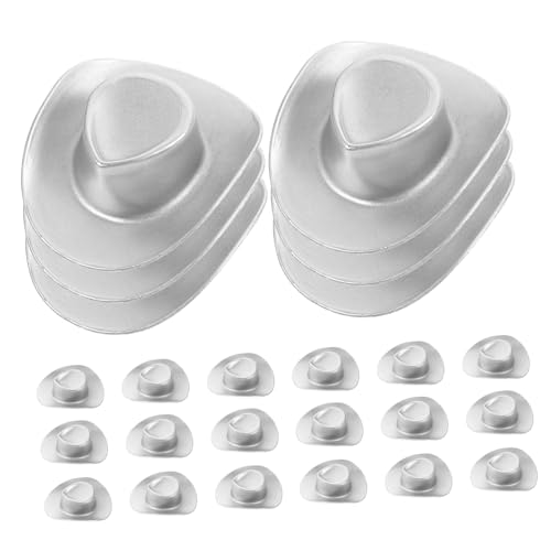 INOOMP 20 Stück Mini-Cowboyhut Puppe Kind Mini-Hut Minihüte zum Basteln Fälschung deko Miniaturhut Mini-Miniatur-Hut austauschbare Minihüte Miniaturhüte basteln Mall-Hut Plastik Silber INOOMP 20 Stück Mini-Cowboyhut Puppe Kind Mini-Hut Minihüte zum Basteln Fälschung deko Miniaturhut Mini-Miniatur-Hut austauschbare Minihüte Miniaturhüte basteln Mall-Hut Plastik Silber von INOOMP