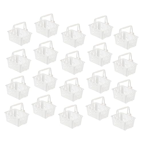 INOOMP 20 Stück Mini Einkaufskörbe Mini Körbe Für Und Mädchen Miniatur Einkaufskorb Korb Kleine Einkaufskörbe Für 4–5 Jahre Kleines Kleinkindspielzeug Kunststoff Weiß INOOMP 20 Stück Mini Einkaufskörbe Mini Körbe Für Und Mädchen Miniatur Einkaufskorb Korb Kleine Einkaufskörbe Für 4–5 Jahre Kleines Kleinkindspielzeug Kunststoff Weiß von INOOMP