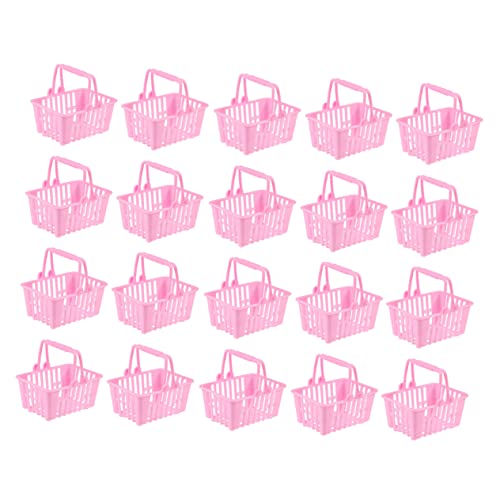 INOOMP 20 Stück Mini Einkaufskorb Kleiner Einkaufskorb Für Einkaufskorb Kleiner Weidenkorb Einkaufskorb Für Einkaufen Rosa Kunststoff INOOMP 20 Stück Mini Einkaufskorb Kleiner Einkaufskorb Für Einkaufskorb Kleiner Weidenkorb Einkaufskorb Für Einkaufen Rosa Kunststoff von INOOMP