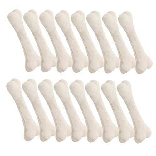 INOOMP 20 Stück Mini-Knochenmodell deko simulative Knochen Miniatur-Skelett menschliche Skelettknochen Halloween-Knochen-Requisiten Mini-Halloween-Skelettknochen Mini-Skelette Harz Beige von INOOMP