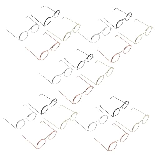 INOOMP 20 Stück Mini Puppenbrillen Aus Metallrahmen Brillen Für Puppenhaus Miniatur Brillen Für Puppen DIY Handwerk Sammlerzubehör INOOMP 20 Stück Mini Puppenbrillen Aus Metallrahmen Brillen Für Puppenhaus Miniatur Brillen Für Puppen DIY Handwerk Sammlerzubehör von INOOMP