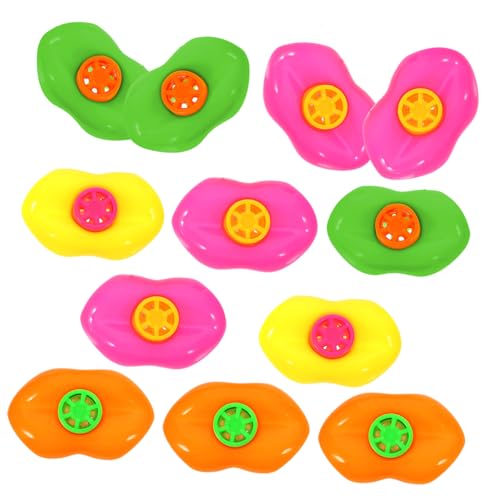 INOOMP 20 Stück Pfeifen Party Whistleblower Pfeifenspielzeug Geburtstag Lippenpfeife Partypfeifen Zappelnde Noisemaker Partygeschenke Pfeifen Kazoos Green von INOOMP