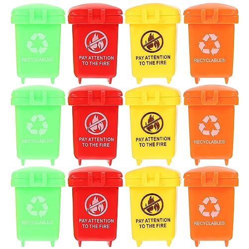INOOMP 20 Stück Spielzimmer Mülleimer Einfache Kleine Miniatur Mülleimer Mülleimer Sortier Mülleimer Schmaler Papierkorb Miniatur Mülleimer Kleinkind Mülleimer Winziger von INOOMP